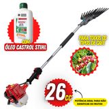 Braço Mecânico Para Colher Café Kawashima Á Gasolina 2 Tempos Motor M260ps Haste De 1100mm Garra Turbo 2 + 01 Óleo Lubrificante Castrol Stihl De 500m
