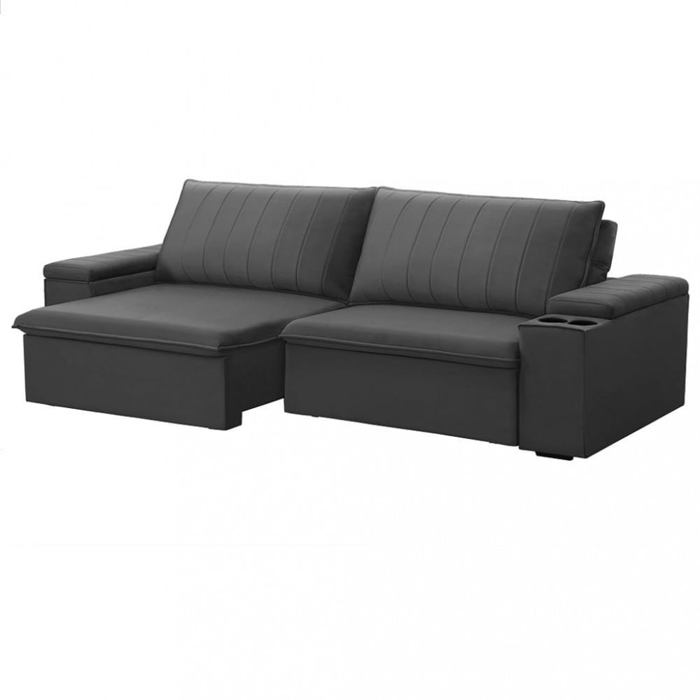 Sofá 3 Lugares 245cm Retrátil Reclinável Veludo Ballarat Ferguile