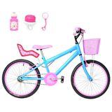 Bicicleta Infantil Feminina Aro 20+kit Passeio E Cadeirinha