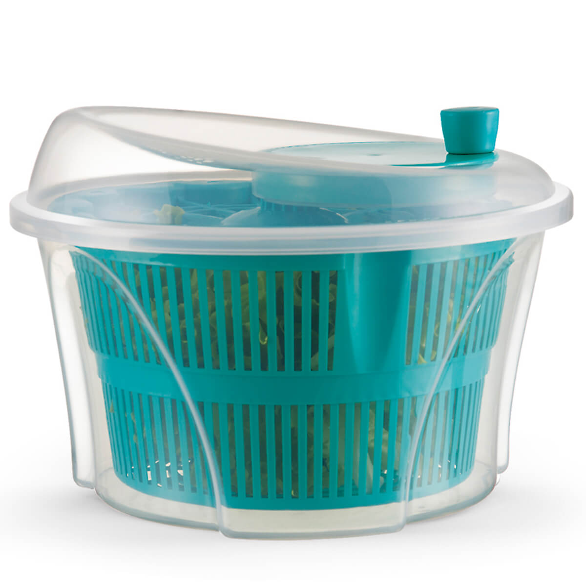 Secador De Salada Centrifuga Seca Verduras Vegetais Manual Azul Tiffany