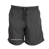 Short Masculino Tactel Jiu Jitsu Treino Academia Conforto Cinza P