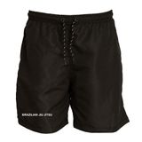 Short Masculino Tactel Jiu Jitsu Treino Academia Conforto Preto P