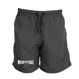 Short Masculino Tactel Muay Thai Academia Conforto Treino Cinza G