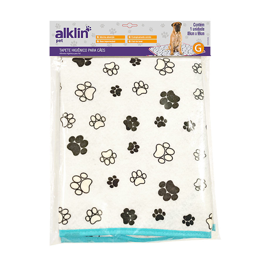 Tapete Higiênico Alklin Pet para Cães Azul - Tamanho G