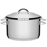 Caçarola Tramontina Solar 28cm 8,4l Em Aço Inox Com Fundo Triplo Cinza