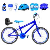 Bicicleta Infantil Masculina Aro 20 Aero + Kit Premium Azul
