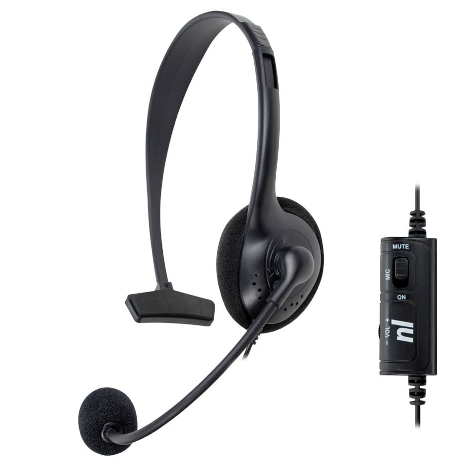 Fone de Ouvido Headset Control Newlink Hs211