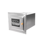 Forno De Chapa Inox E Frente Tampa Vidro 50x35x30cm