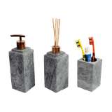 Kit Banheiro Bancada Lavabo Luxo Em Pedra Sabão N01 Rosê