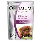 Ração Úmida Optimum Sachê Frango Para Cães Filhotes - 100 G