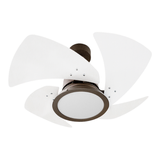 Ventilador De Teto Venti-delta Tornado Led 4 Pás Marrom/branco 6000k Luz Branca 110v