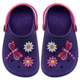 Sandalia Babuche Feminino Infantil Menina Chinelo Leve 12.14 Cor:roxo,tamanho:35/36