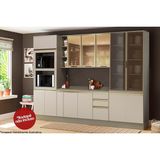 Cozinha Completa Connect 8 Pecas 1 Armario 2 Balcoes 2 Paneleiros 3 Complementos C8p06 Duna Cristal Henn