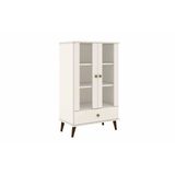 Cristaleira Sala Jantar Rt3107 C 2 Portas E 1 Gaveta Off White Movelbento