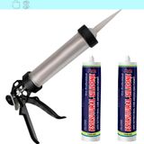 2 Silicone Estrutural Preto 400g Sbrix Aplicadora