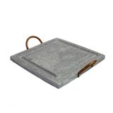 Grelha Para Carnes Servir Porção Em Pedra Sabão P 20x20cm