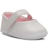 Sapatilha Bebê Menina Batizado N 13ao18 Moda Infantil 01.36 Cor:branco,tamanho:g