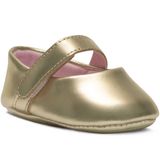 Sapatilha Bebê Menina Batizado N 13ao18 Moda Infantil 01.36 Cor:dourado,tamanho:g