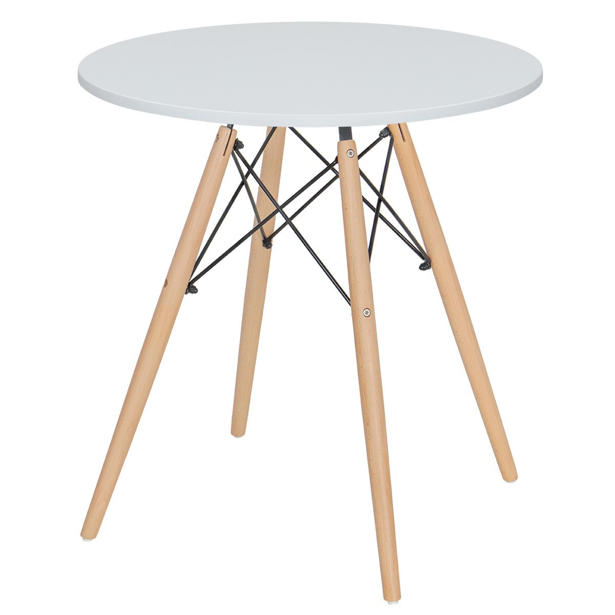 Mesa Jantar Cozinha Eames Eiffel Com Tampo Laminado 70 Cm Branco