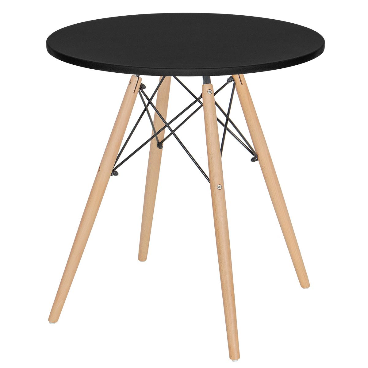 Mesa Jantar Cozinha Eames Eiffel Com Tampo Laminado 70 Cm Preto