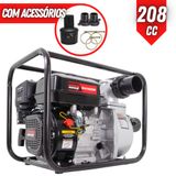 Bomba D&#39;água Autoescorvante Kawashima Gw300-b À Gasolina 4t 7hp 208cc Vazão 60m3/h Altura De Envio 28m Partida Manual