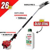 Braço Mecânico De Derriçar Café Kawashima Com Mãozinha De Garra Dupla E Motor Forte M260-ps Á Gasolina 2t 26cc + 01 Óleo Castrol Stihl Lubrificante 2