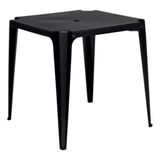 Mesa De Plástico Quadrada 70 Cm Multiuso - Preto - Mor