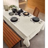 Toalha De Mesa Quadrada 1.40m X 1.40m Teka Bege Un