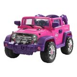 Carro Elétrico Jipe Rali Pink 12v Com Controle Remoto Belfix