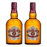 Chivas Regal Blended 12 Reino Unido 750 Ml   Kit Com 02 Uni