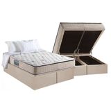 Cama Box Bau Queen Colchao Espuma Anjos D28 Ag65 Magnum Double Face Base Crc Suede Clean 158x198