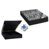 Colchão Ortobom Nanolastic Fort Tech + Cama Baú Queen 158