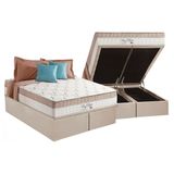 Cama Box Bau Queen Colchao Molas Masterpocket Ensacadas Anjos King Best Base Crc Suede Clean 158x198