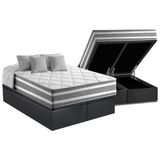 Cama Box Bau King Colchao Molas Anjos Masterpocket Ensacadas Duo Sono Base Crc Suede Gray 193x203