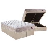 Cama Box Bau King Colchao Molas Sealy Masterpocket Ensacadas Miami Base Crc Suede Clean 193x203