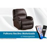 Poltrona Do Papai Reclinavel Divino Urbany Zero Wall Motorizada C Vibro Massagem Giro Balanco Courano Marrom Probel