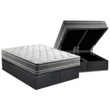 Cama Box Bau Queen Colchao Ortopedico Anjos D33 Ep Supremo Track Double Face Base Crc Suede Gray 158x198