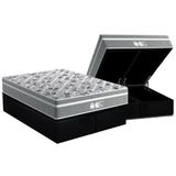 Cama Box Bau Queen Colchao Molas Masterpocket Ensacadas Probel Prodormir Evolution Base Crc Suede Black 158x198