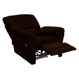 Poltrona Do Papai Reclinavel Da Vinci Malbec Zero Wall Giro E Balanco Suede Marrom Escuro Probel