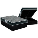 Cama Box Bau King Colchao Espuma Probel D33 Prodormir Advanced Mega Resistente Base Crc Suede Black 193x203