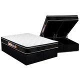 Cama Box Bau King Colchao Espuma Castor D33 Black E White Air Euro Pillow Base Crc Courano Black 193x203