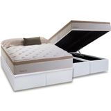 Cama Box Bau King Colchao Molas Herval Masterpocket Inspiracion Base Crc Courano White 193x203