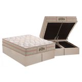 Cama Box Bau King Colchao Ortopedico Probel D26 Ag65 Guarda Costas Mega Firme Base Crc Suede Clean 193x203