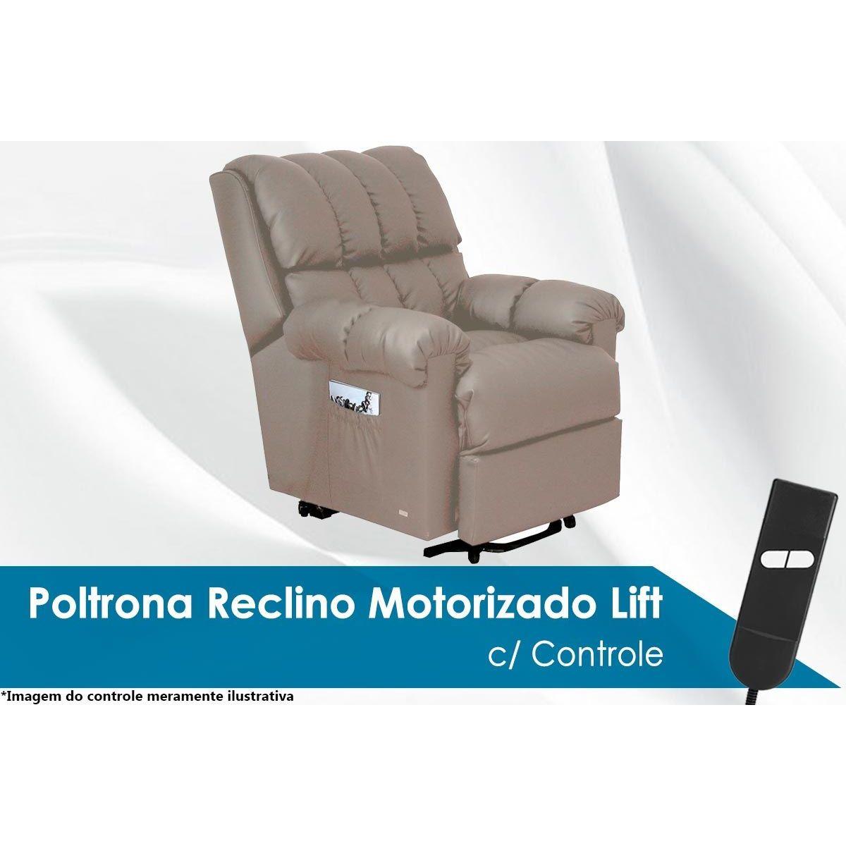 Poltrona Do Papai Reclinavel Texas Fantastic Zero Wall Motorizada C Lift Courano Bege Probel