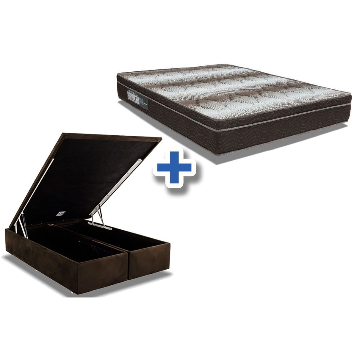 Colchão Ortobom Ortopédico Light + Cama Box Baú Queen 158