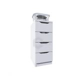 Gaveteiro Branco 04gtvs Organizador Multiuso P/ Lavanderia