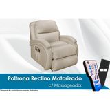 Poltrona Do Papai Reclinavel Divino Urbany Zero Wall Motorizada C Vibro Massagem Giro Balanco Courano Bege Probel