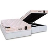 Cama Box Bau Queen Colchao Molas Pocket Ensacadas Castor Kingdom Aloe Vera Base Crc Courano White 158x198