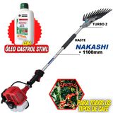 Mão Mecânica Para Colher Café Nakashi Com Motor Mitsubishi Tu26 Á Combustão 2t 26cc Haste De 110cm + 01 Óleo Castrol Stihl Lubrificante De Motor