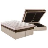 Cama Box Bau King Colchao Molas Masterpocket Ensacadas Plumatex Personalle Base Crc Suede Clean 193x203